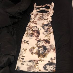White floral print dress